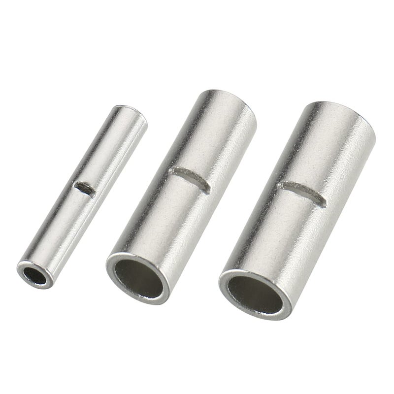 Baomain 150pcs Copper Uninsulated Wire Ferrule Cable Crimp Terminals Butt Connector(10-12 AWG (4.0-6.0mmÂ²) / 14-16 AWG (1.5-2.5mmÂ²) / 18-22 AWG (0.5-1.0mmÂ²),Each Size 50pcs) - Image 1